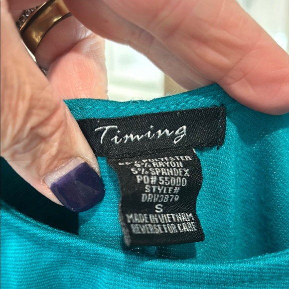 Timing Teal Sleeveless Ruffled Peplum A-line Midi Dress - Picture 2 of 5